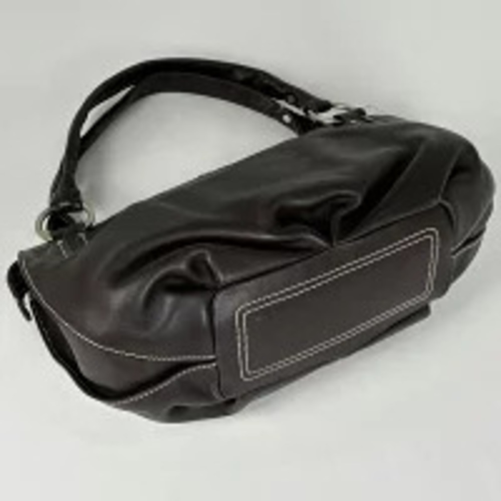Celine Leather Blazon Brown Handbag Brown